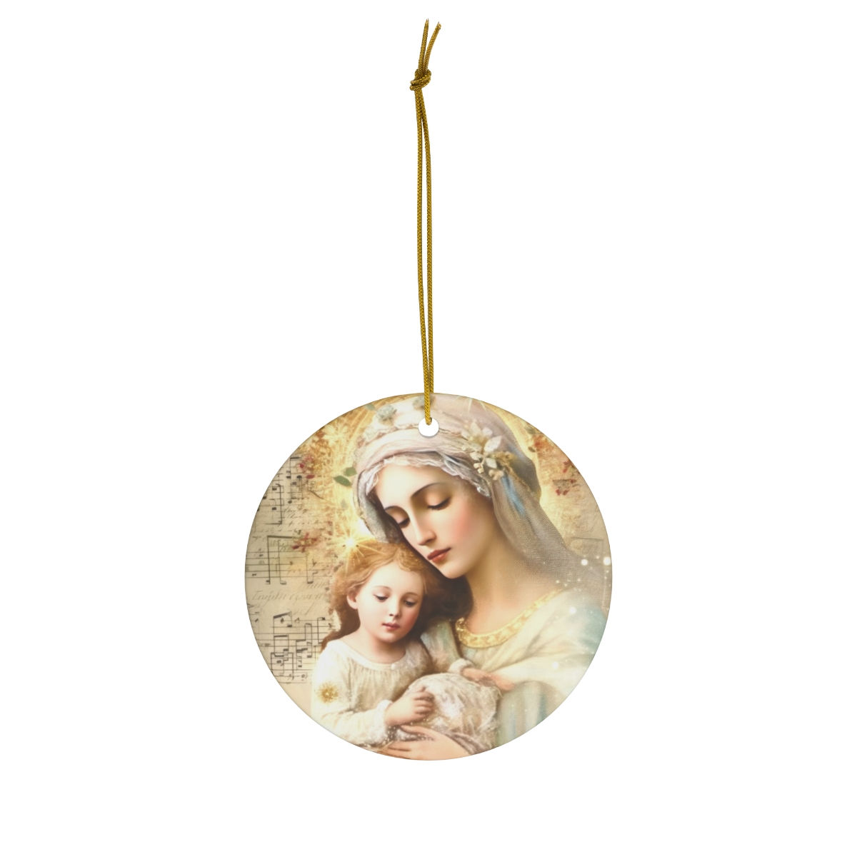 Christmas Ornament Virgin Mary Shabby French Madonna Catholic Decor Gifts 