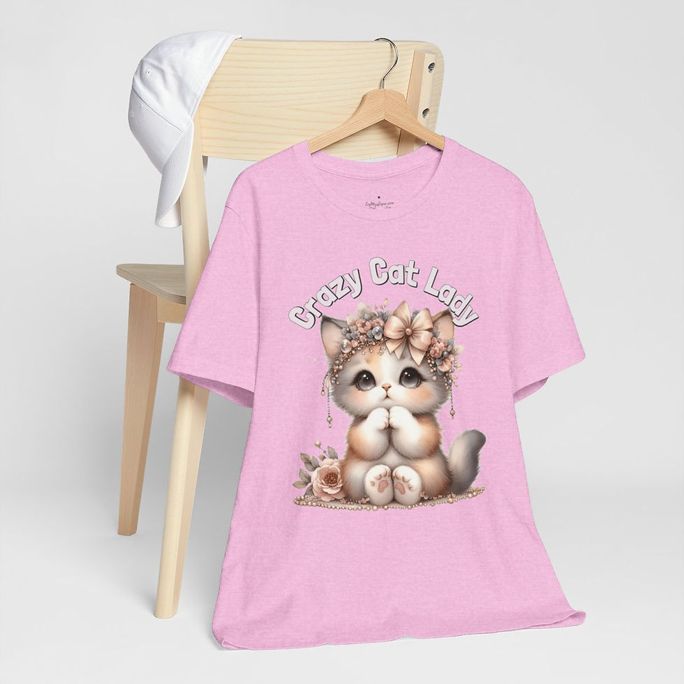 Thumbnail: Shabby Glam Kitty T-Shirt Crazy Cat Lady Trendy Apparel Unique Cat Lover Gift