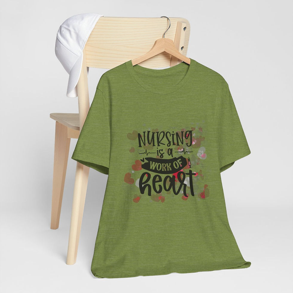 Thumbnail: T-Shirt Nursing is a Work of Heart Art Tee Nurse Gifts & Apparel