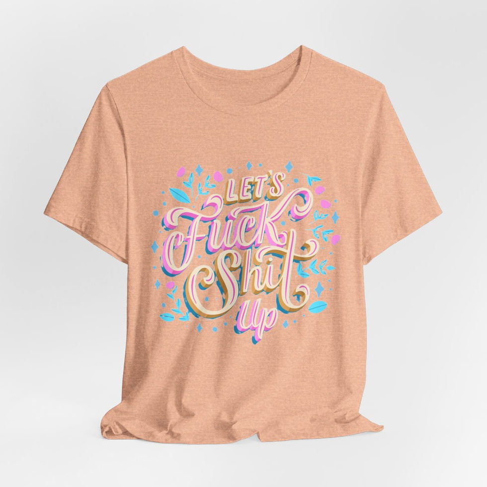 Thumbnail: Funny Retro T-Shirt Lets F*ck Sh*t Up Fun Apparel Adult Expressive Gifts