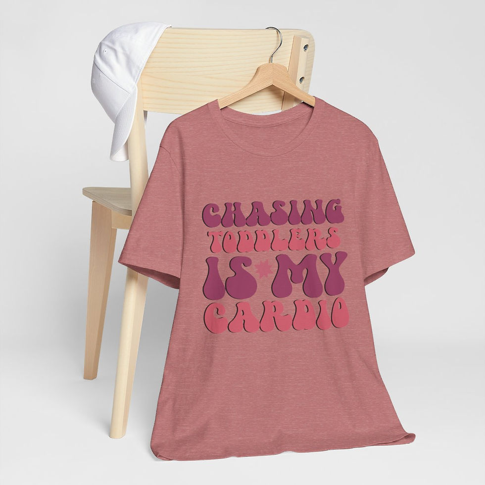 Thumbnail: Sarcastic Retro Mom T-Shirt Chasing Toddlers is my Cardio Expressive Fun Gifts