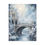 Miniatura: Snowy Bridge Over Tranquil Brook Canvas Art Pastel Canvas Print Home Decor