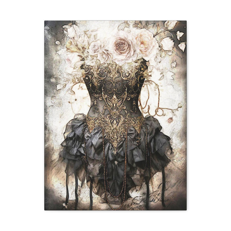 Thumbnail: Shabby French Fashion Canvas Art Print White Roses French Country Decor