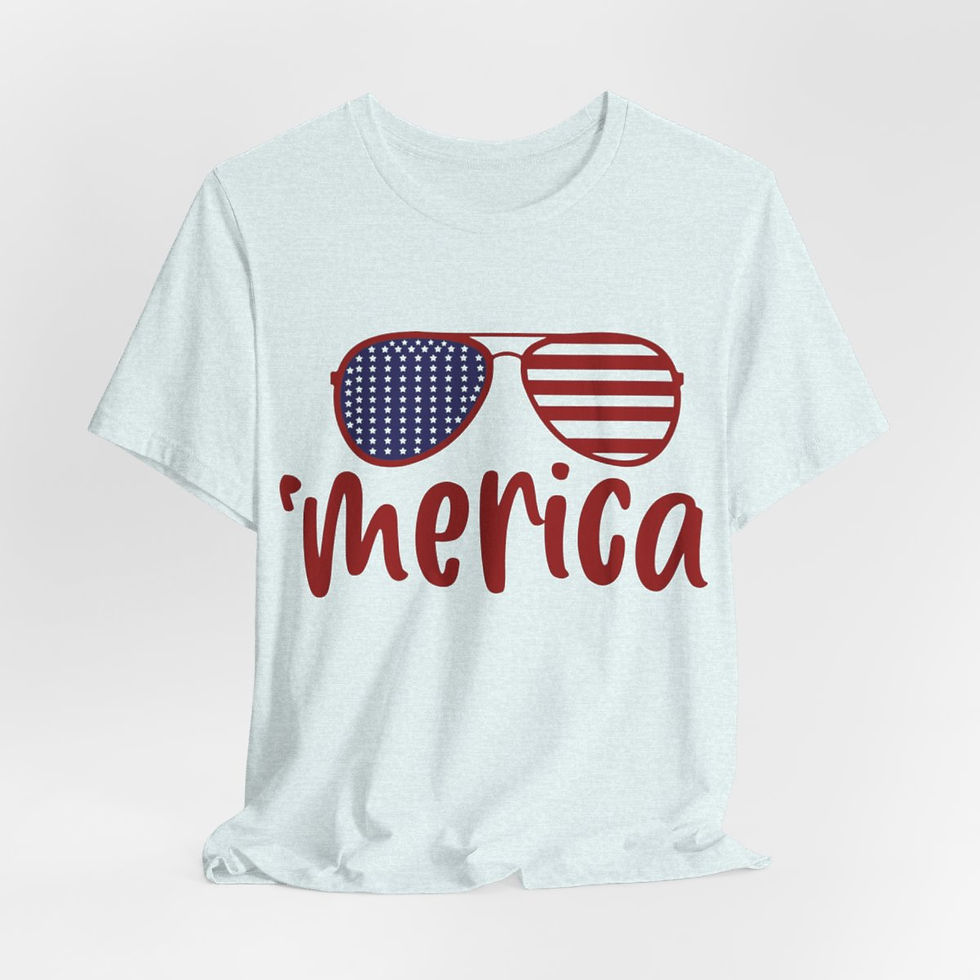Thumbnail: Patriotic T-Shirts Sunglasses 'merica Tee Summer Gifts