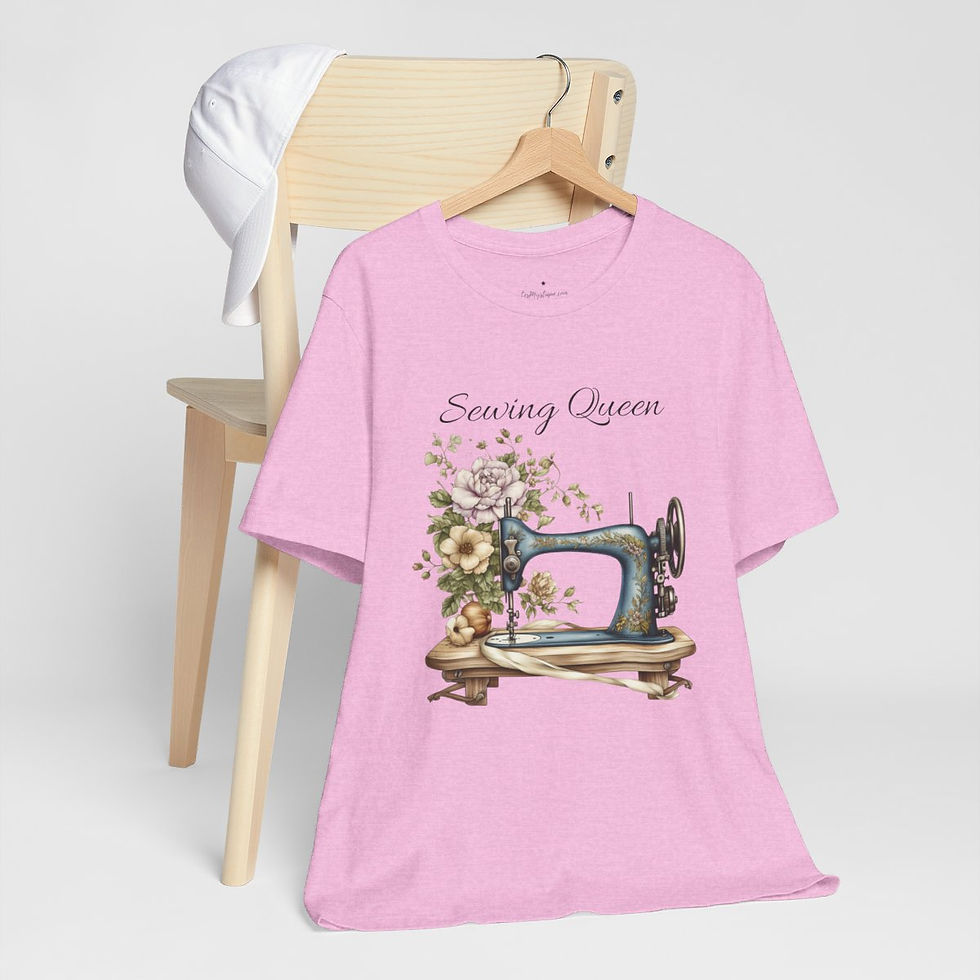 Thumbnail: Shabby T-Shirt Sewing Queen Wearable Art Tee Artistic Gifts