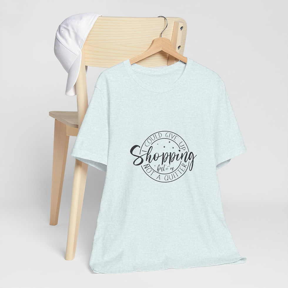 Thumbnail: Sarcastic T-Shirt Shopping Therapy Chronic Shopper Expressive Apparel Funny Gift