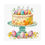 Thumbnail: Shabby Spring Kitchen Art Print Floral Cake Easter Eggs Cottage Seasonal Decor