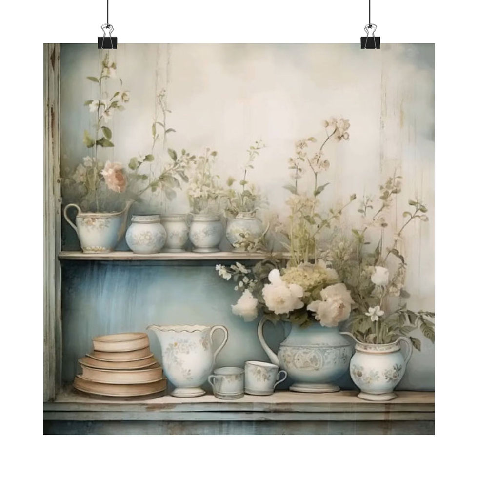 Thumbnail: French Country Art Print Shabby Cottage Farmhouse Kitchen Wall Hanging