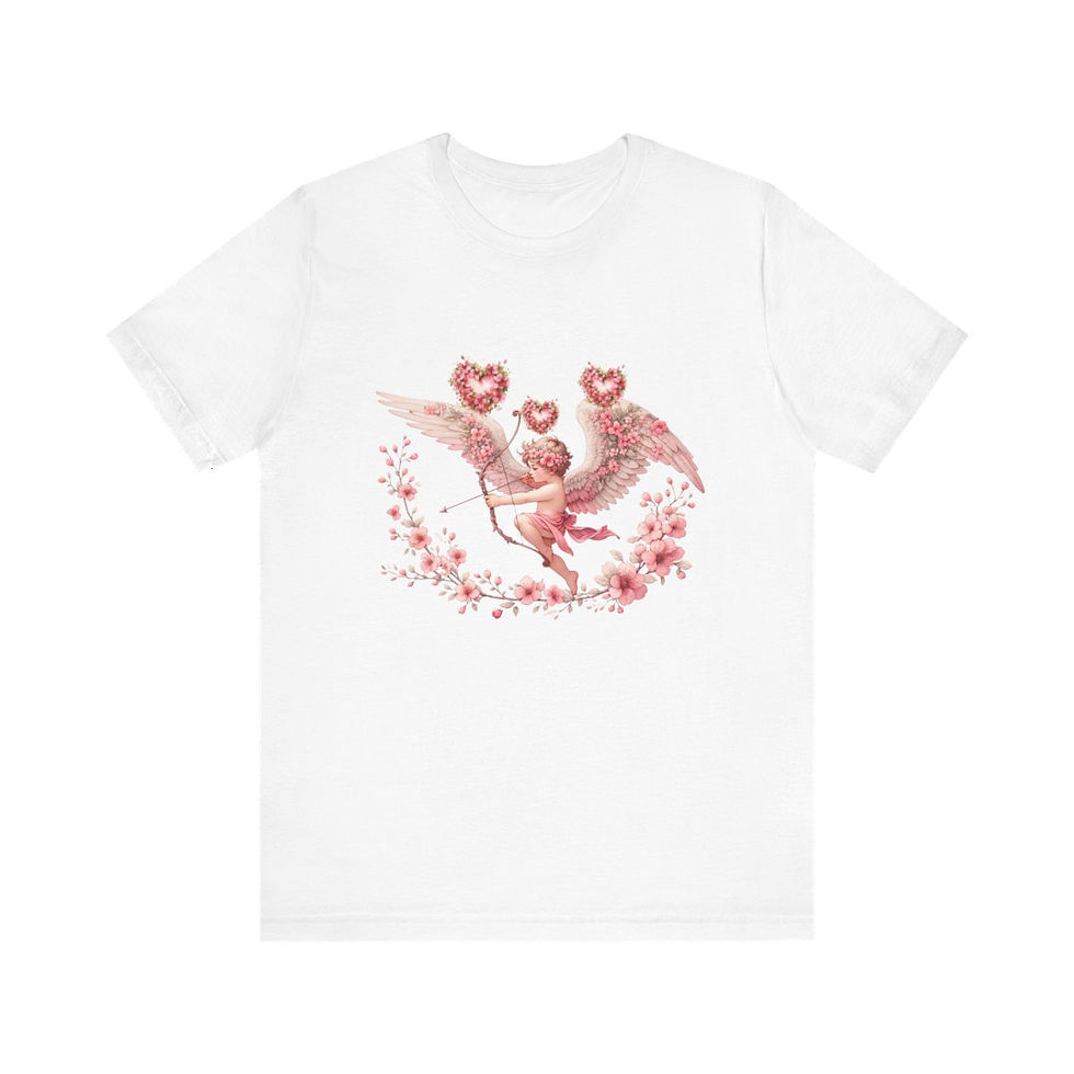 Thumbnail: Shabby Cherub T-Shirt Vintage Cupid Angel Tee Wearable Art Thoughtful Gifts
