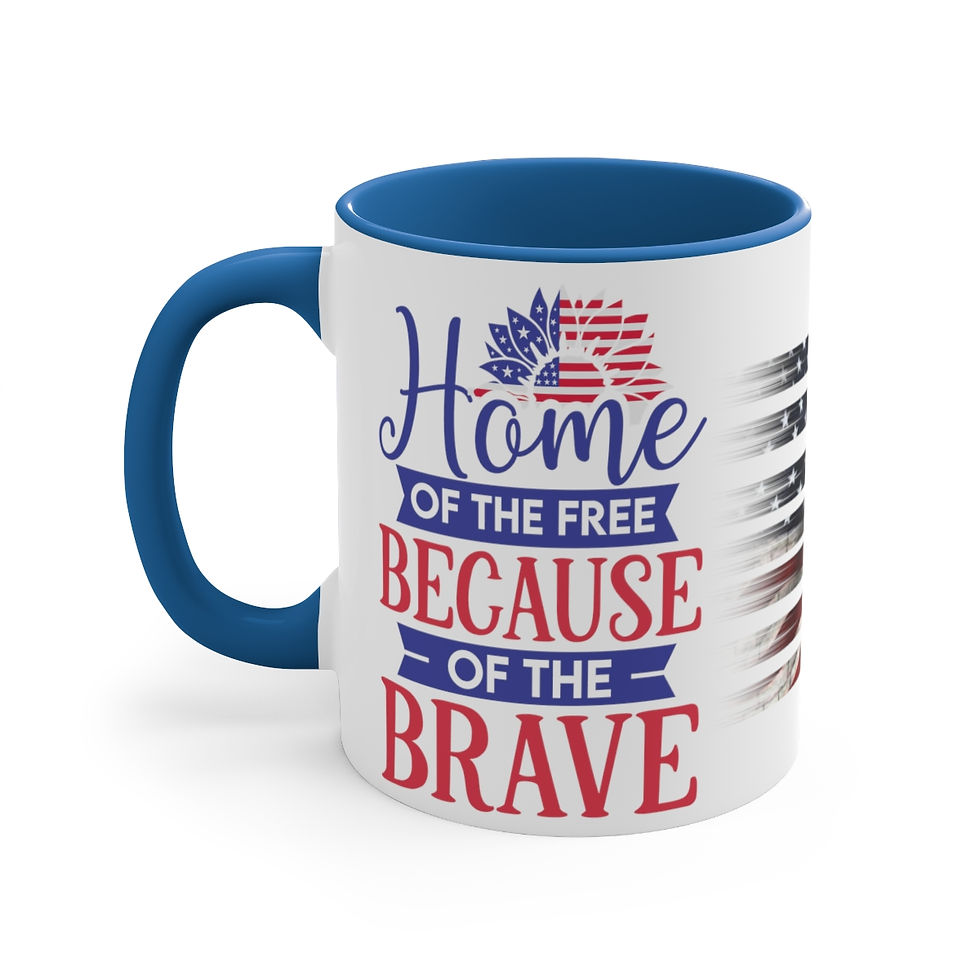 Patriotic Coffee Mug Home of the Free Because of the Brave mug Thoughtful gifts