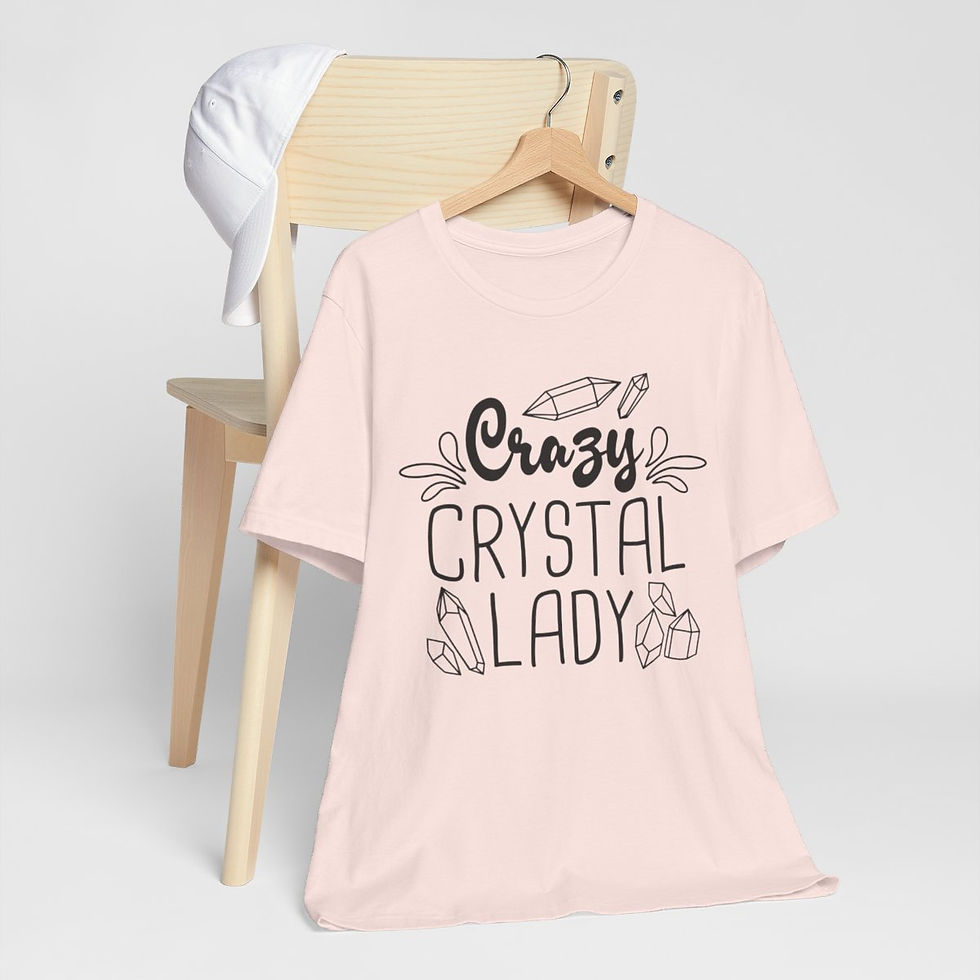 Thumbnail: Metaphysical T-Shirt Crazy Crystal Lady Art Tee Expressive New Age Gifts