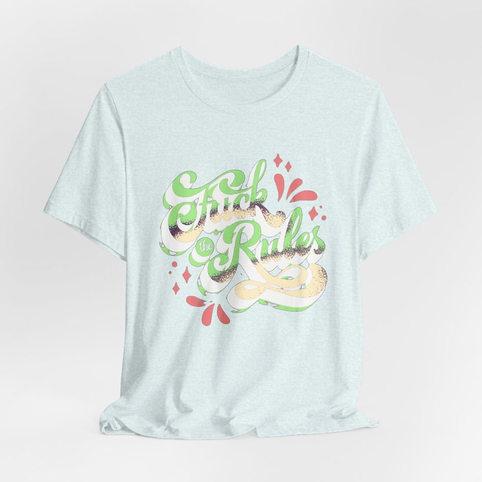 Thumbnail: Sarcastic Retro T-Shirt F*ck the Rules Adult Apparel Expressive Gifts