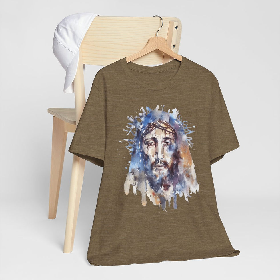 Thumbnail: Christian Faith T-Shirt Jesus Crown of Thorns Art Tee Catholic Religious Gift