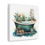 Miniatura: Beachy Bathroom Canvas Art Clawfoot Tub Sea Shells Beach Decor Watercolor Print