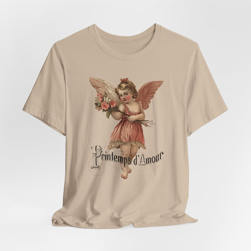 Thumbnail: Shabby French Cherub T-Shirt Cupid Pledge of Love Artistic Romantic Gift
