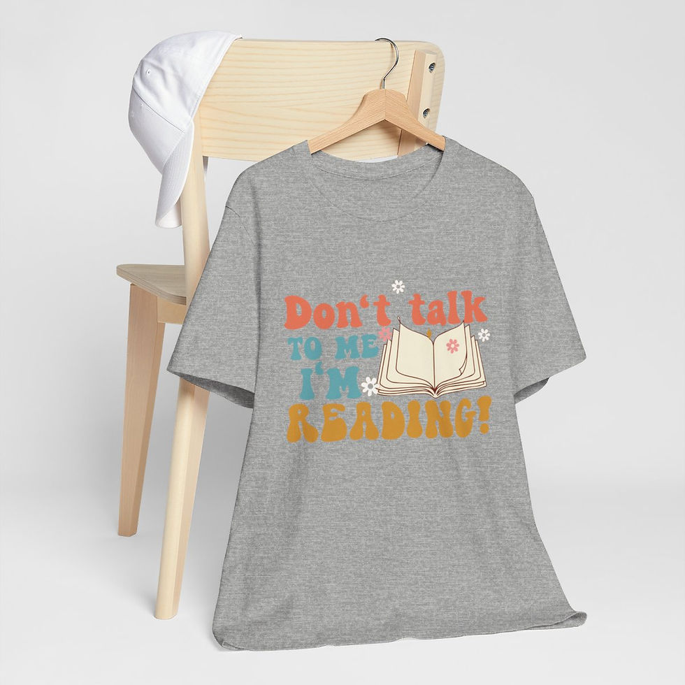 Thumbnail: Book Lover T-Shirt Don't Talk to Me I'm Reading Retro Art Tee Thoughtful Gifts