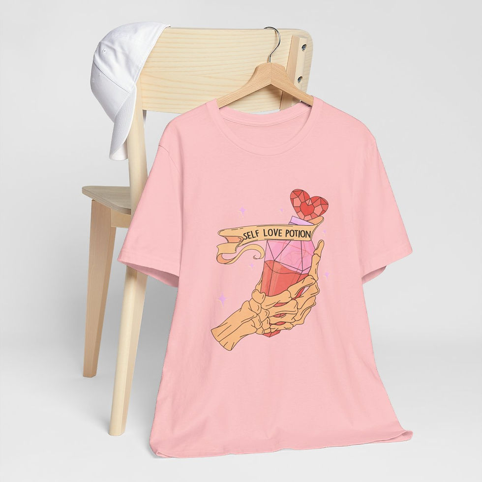 Thumbnail: Artistic T-Shirt Self Love Potion Skeleton Art Trendy Apparel Fun Gifts 