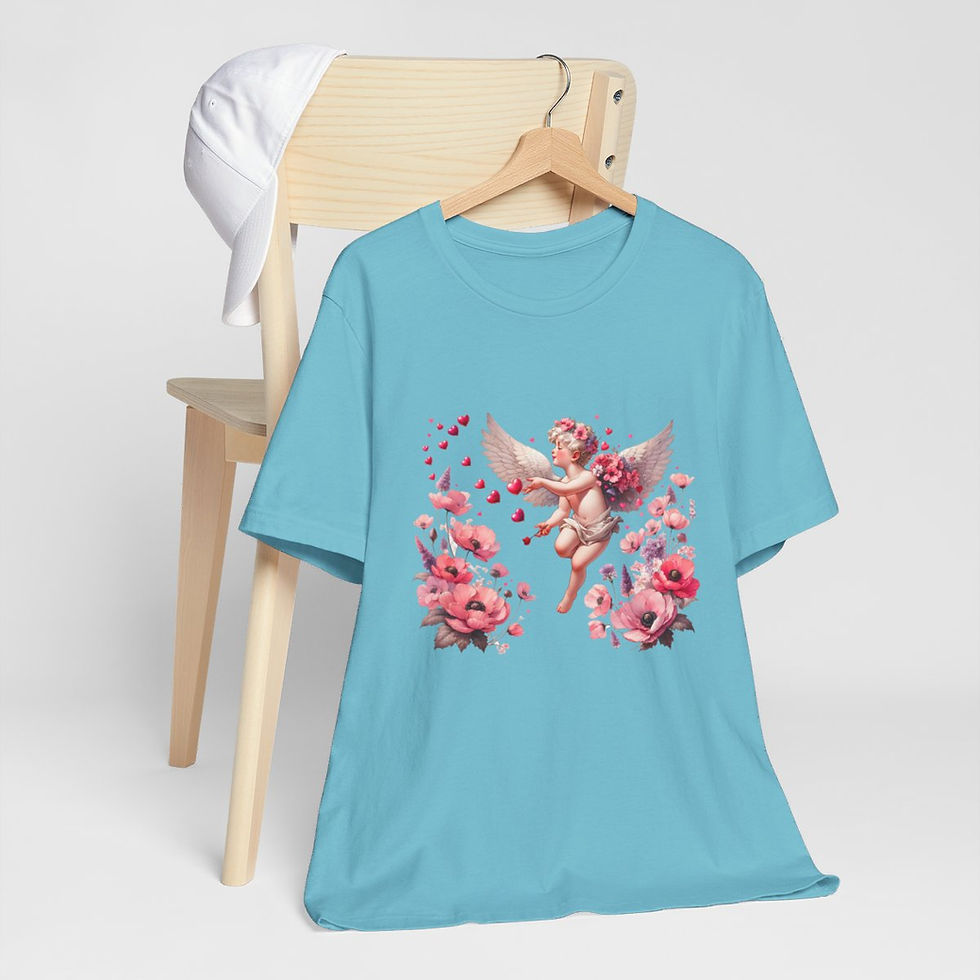Thumbnail: Shabby Cherub T-Shirt Vintage Cupid Angel Tee Wearable Art Thoughtful Gifts