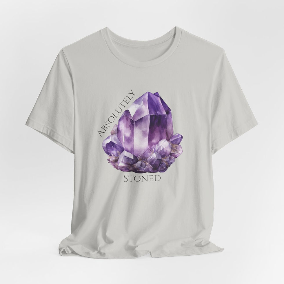 Thumbnail: Metaphysical Crystal Theme T-Shirt Absolutely Stoned Fun Expressive New Age Gift