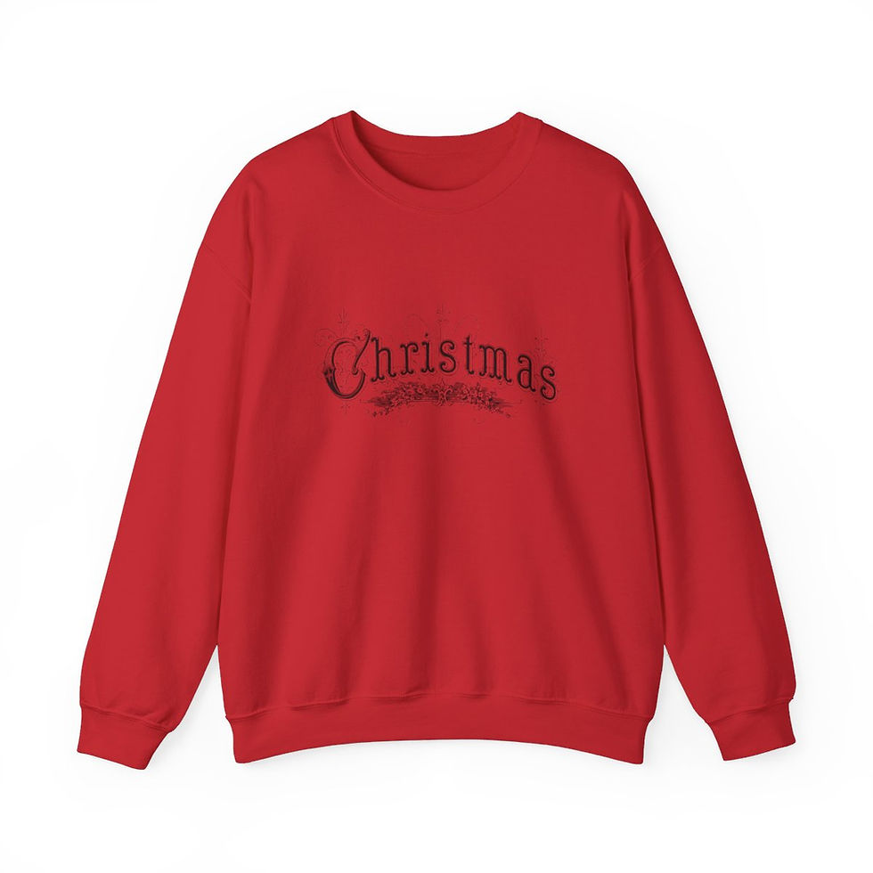 Thumbnail: Artistic Christmas Eve Sweatshirt Vintage Victorian Wearable Art Holiday Apparel