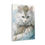 Miniatura: Shabby French Jeweled Cat Canvas Art White Cat Canvas Print Artistic Home Decor 