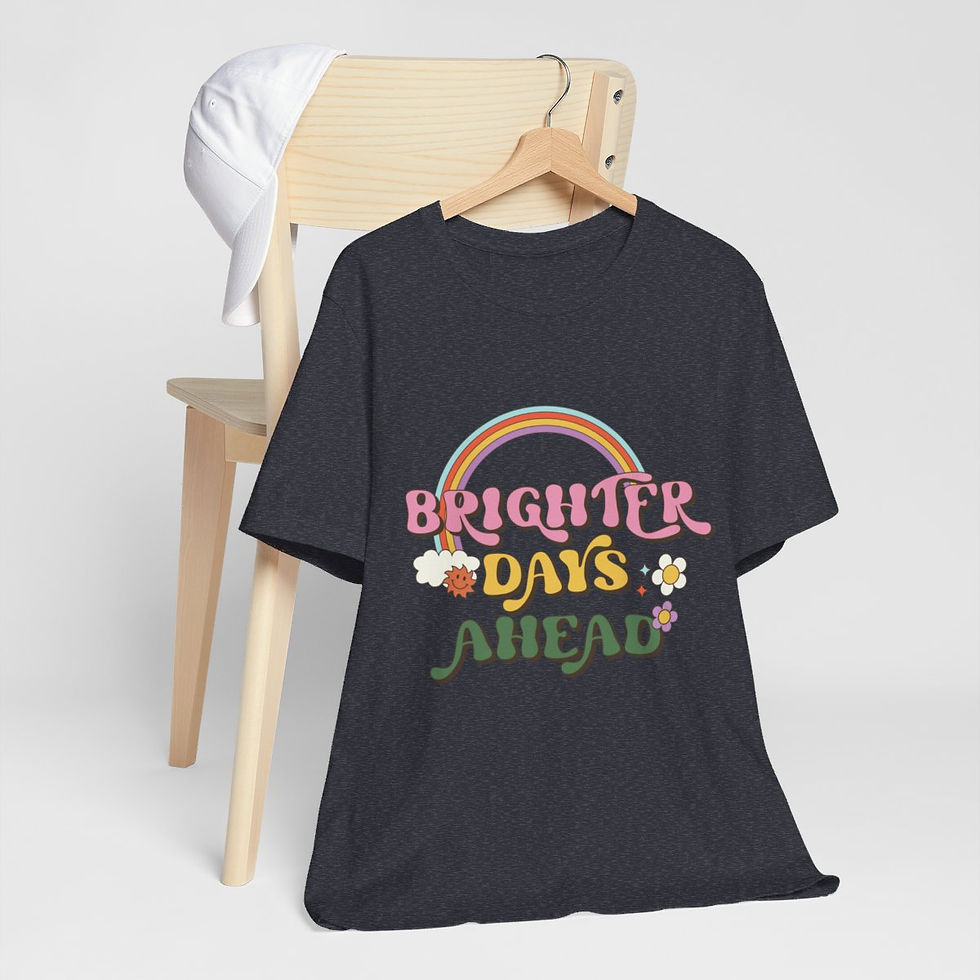 Thumbnail: Artistic Retro T-Shirt Brighter Days Ahead Motivational Trendy Apparel Fun Gifts