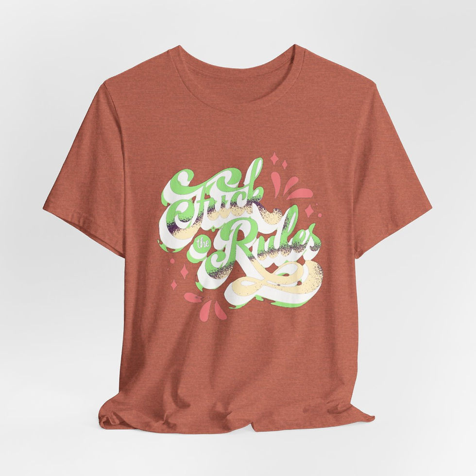Thumbnail: Sarcastic Retro T-Shirt F*ck the Rules Adult Apparel Expressive Gifts