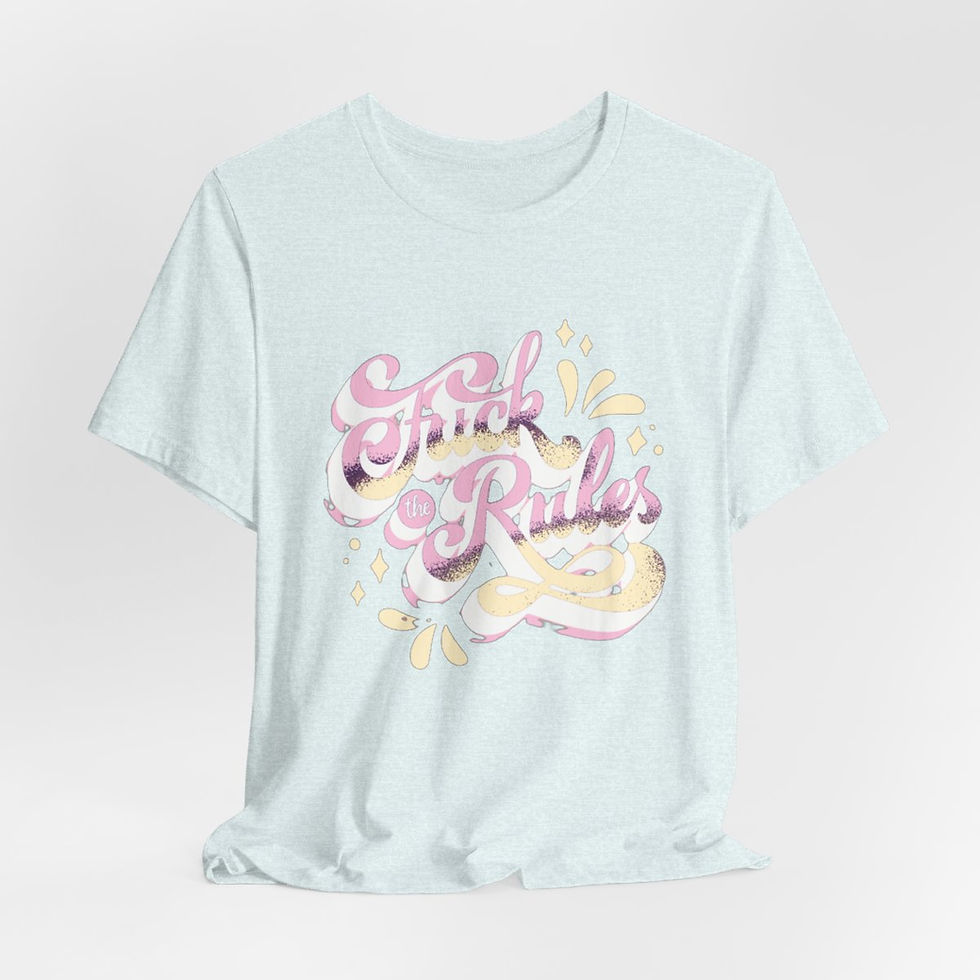 Thumbnail: Sarcastic Retro T-Shirt F*ck the Rules Adult Apparel Expressive Gifts