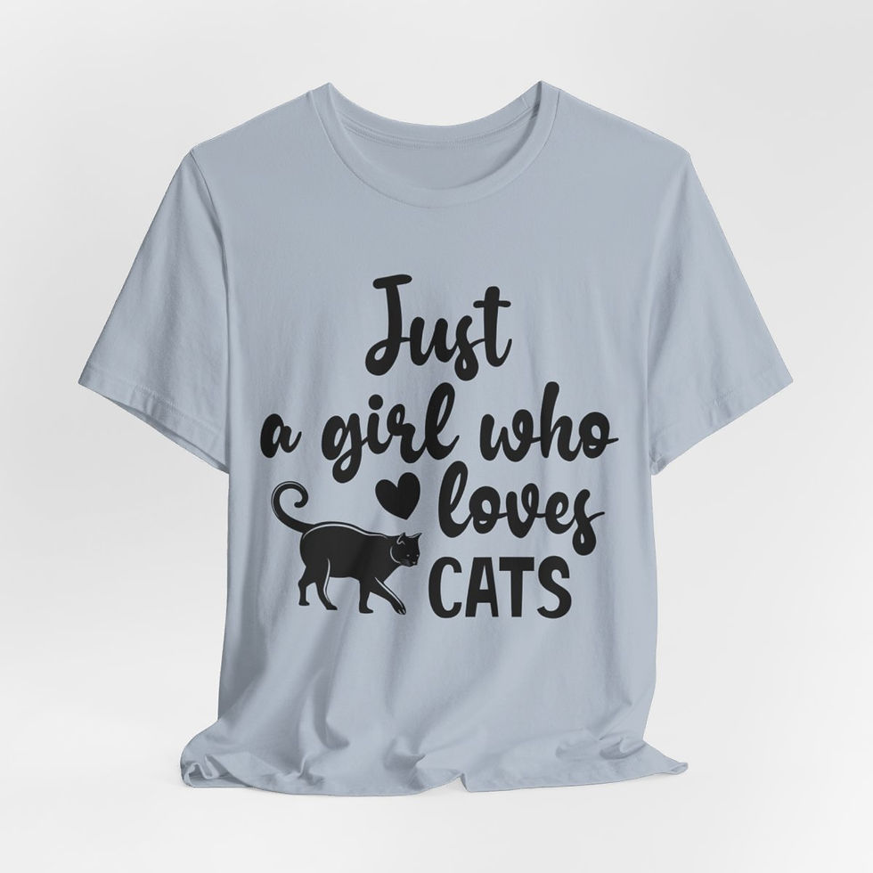 Thumbnail: Sarcastic Cat Lover T-Shirt Just a girl Who Loves Cats Expressive Fun Gifts