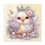 Miniatura: Shabby Chic Spring Canvas Art Jeweled Chick with Crown Pastel Easter Glam Decor