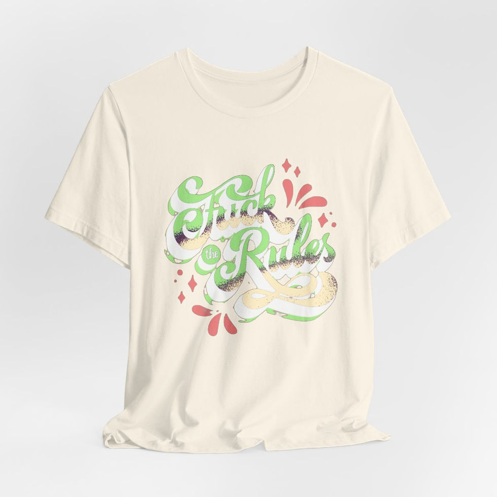 Thumbnail: Sarcastic Retro T-Shirt F*ck the Rules Adult Apparel Expressive Gifts