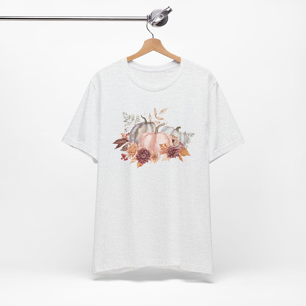 Thumbnail: Pastel Pumpkins T-Shirt Fall Autumn Art Tee Trendy Artistic Apparel