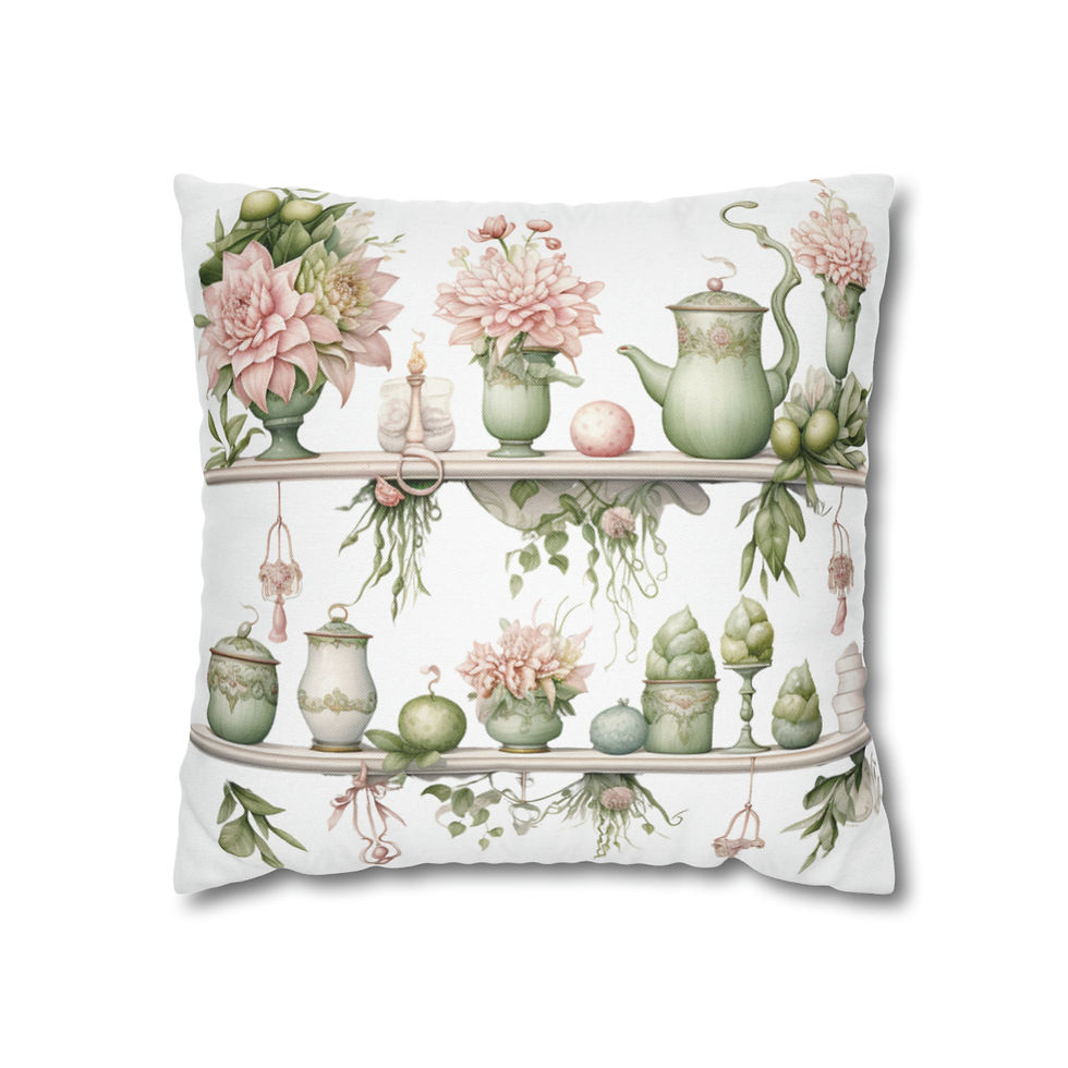 Thumbnail: Artistic Throw Pillow cover Shabby Chic French Victorian Pink Home Decor