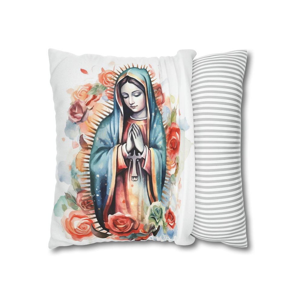 Thumbnail: Lady of Guadalupe Throw Pillow cover Madonna Pillow case Religious Home Decor 