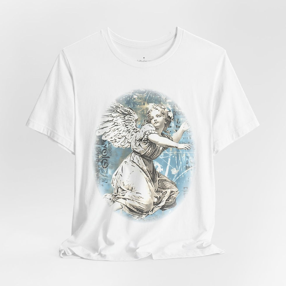 Thumbnail: Pastel French Shabby T-Shirt Vintage Cherub Angel Apparel Chic Artistic Gifts