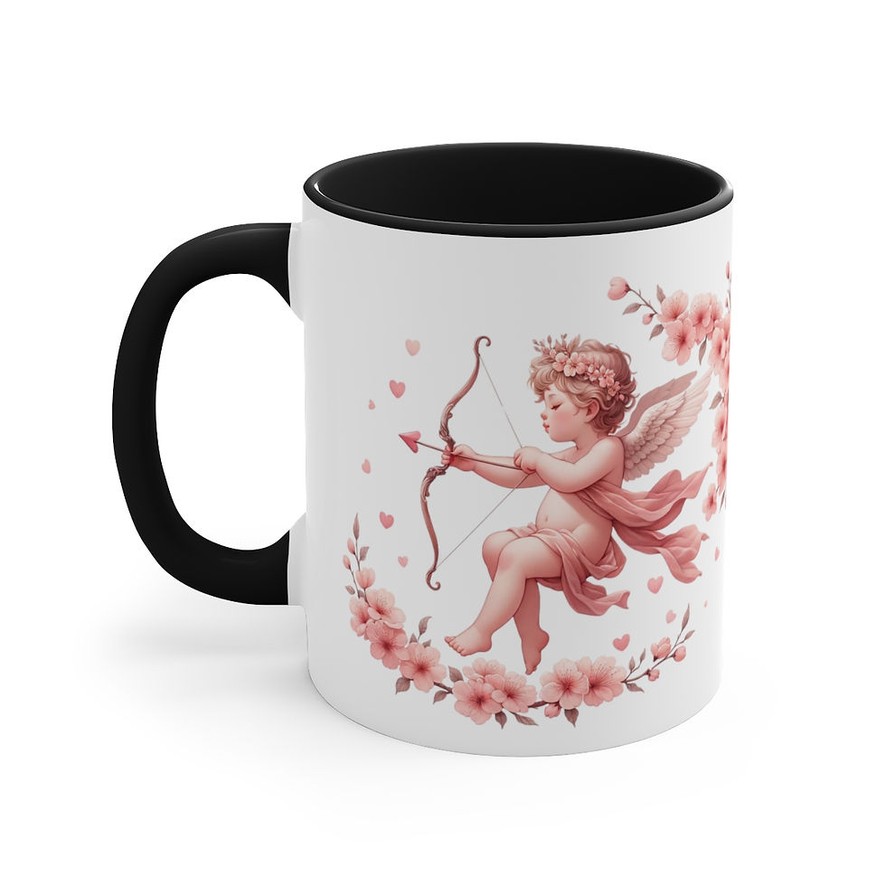 Thumbnail: Pink Cherub Cupid Coffee Mug Gifts of Love mug Thoughtful gifts Valentine's Day