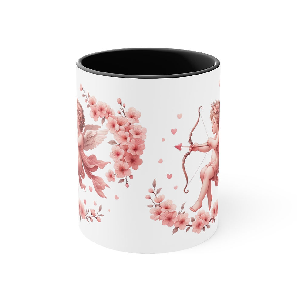 Thumbnail: Pink Cherub Cupid Coffee Mug Gifts of Love mug Thoughtful gifts Valentine's Day