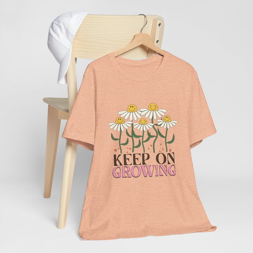 Thumbnail: Spiritual Art T-Shirt Motivational Keep Growing Daisies Expressive Apparel Gifts
