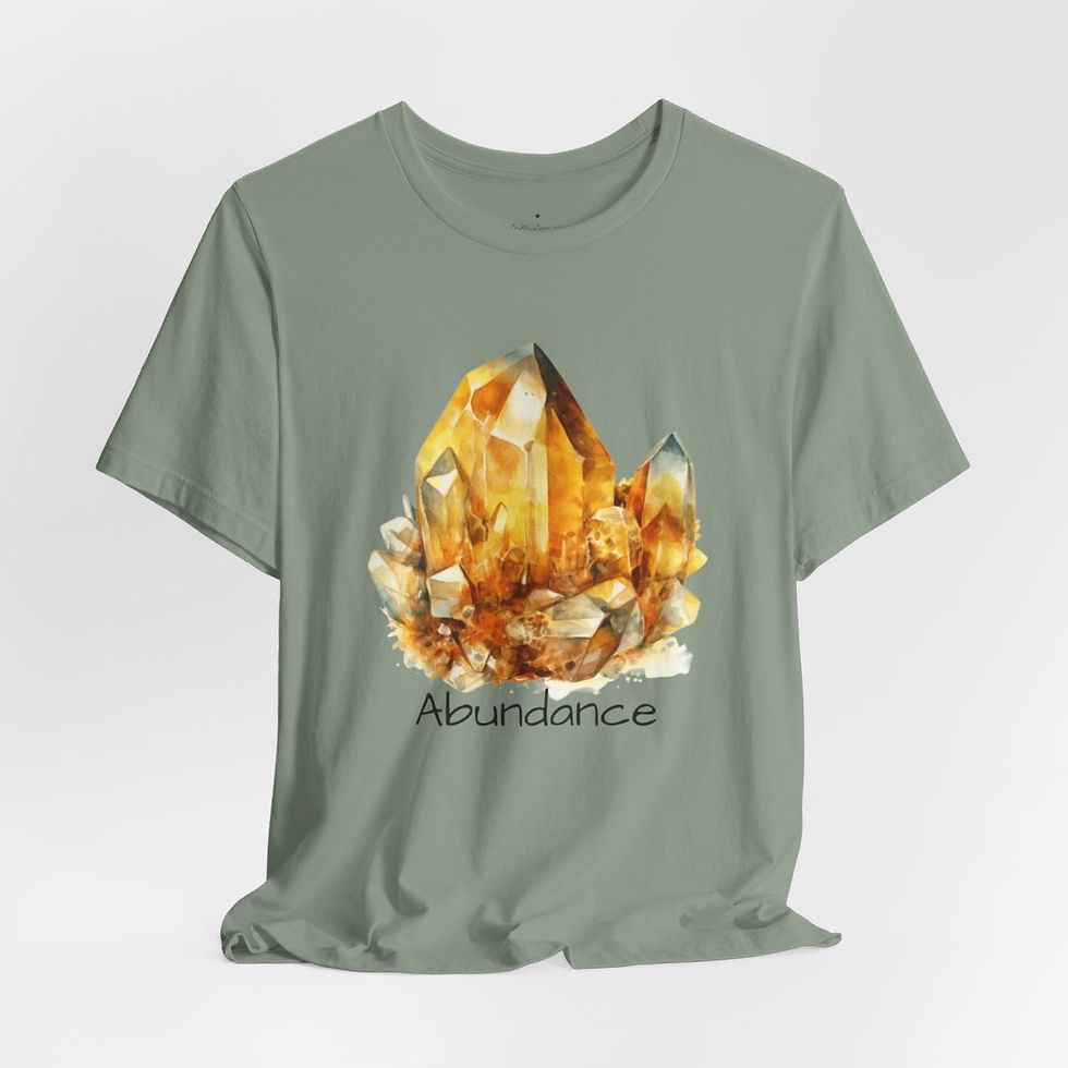 Thumbnail: Citrine Crystal Cluster T-Shirt Mystical Abundance New Age Apparel Artistic gift