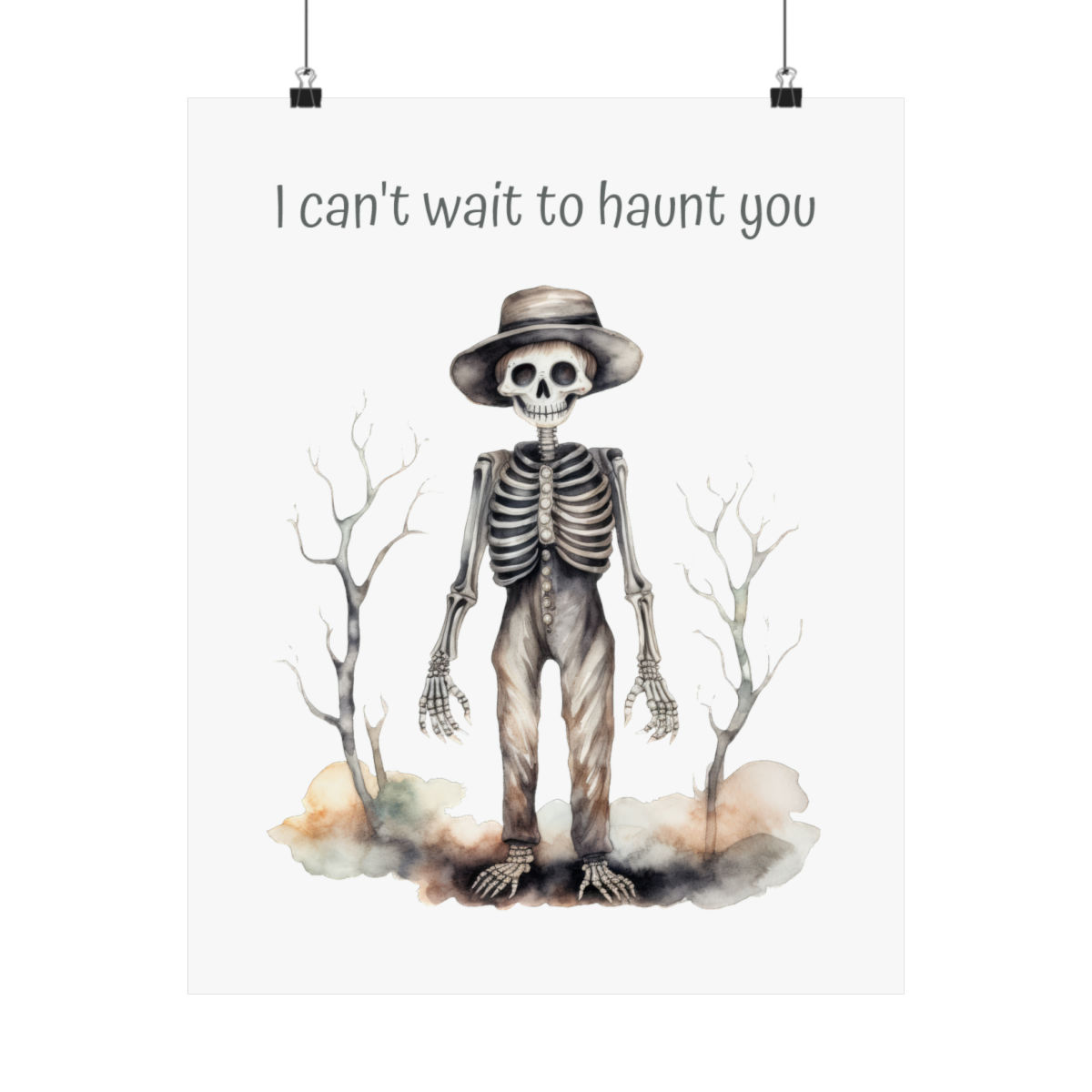 Artistic Halloween Art Print Can't wait to haunt you Halloween Decoration
