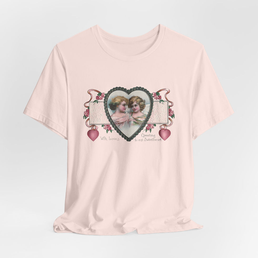 Thumbnail: Vintage Cupid T-Shirt Shabby Cherubs Love's Greeting Valentine's Day Gift 