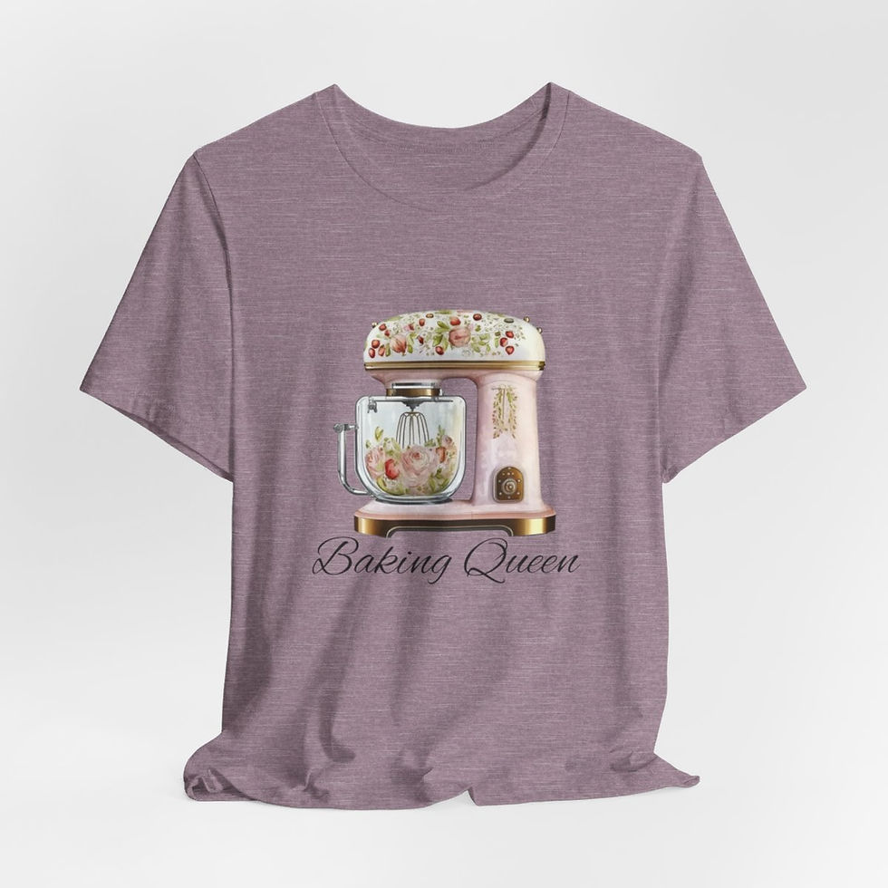 Thumbnail: Baking Queen T-Shirt Shabby Retro Cooking Kitchen Theme Gifts Trendy Art Apparel