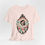 Thumbnail: Halloween T-Shirt Shabby Skeleton Zombie Pink Roses Art Tee Trendy Apparel Gift