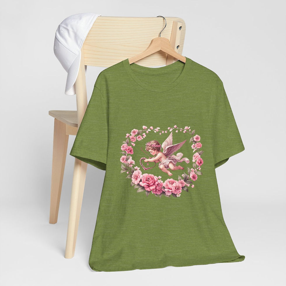 Thumbnail: Shabby Cherub T-Shirt Vintage Cupid Angel Tee Wearable Art Thoughtful Gifts