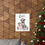 Miniatura: Nostalgic Vintage Christmas Decor Shabby Chic Christmas Eve Puppy Art Print