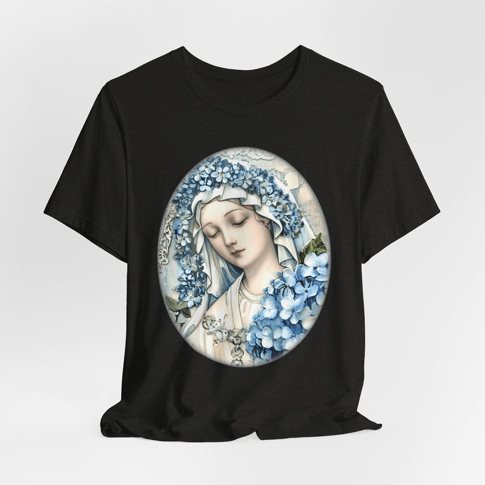 Thumbnail: Artistic T-Shirt Virgin Mary Madonna Religious Wearable Art Tee Catholic Gifts