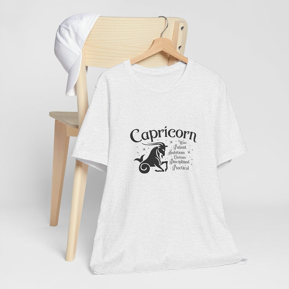 Thumbnail: Astrology T-Shirt Capricorn Metaphysical Art Tee Expressive Apparel Fun Gifts
