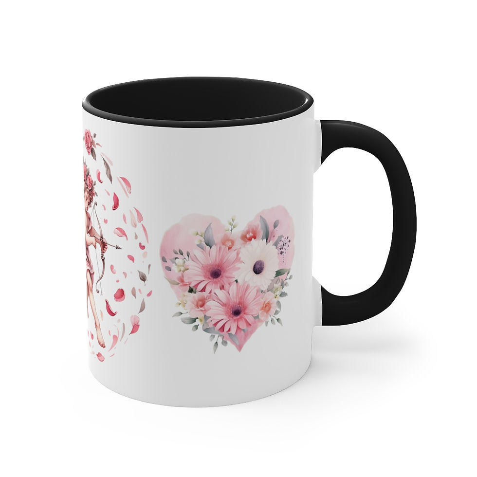 Thumbnail: Pink Cherub Cupid Coffee Mug Gifts of Love mug Thoughtful gifts Valentine's Day