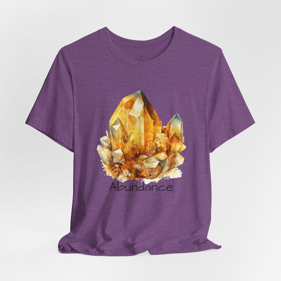 Thumbnail: Citrine Crystal Cluster T-Shirt Mystical Abundance New Age Apparel Artistic gift