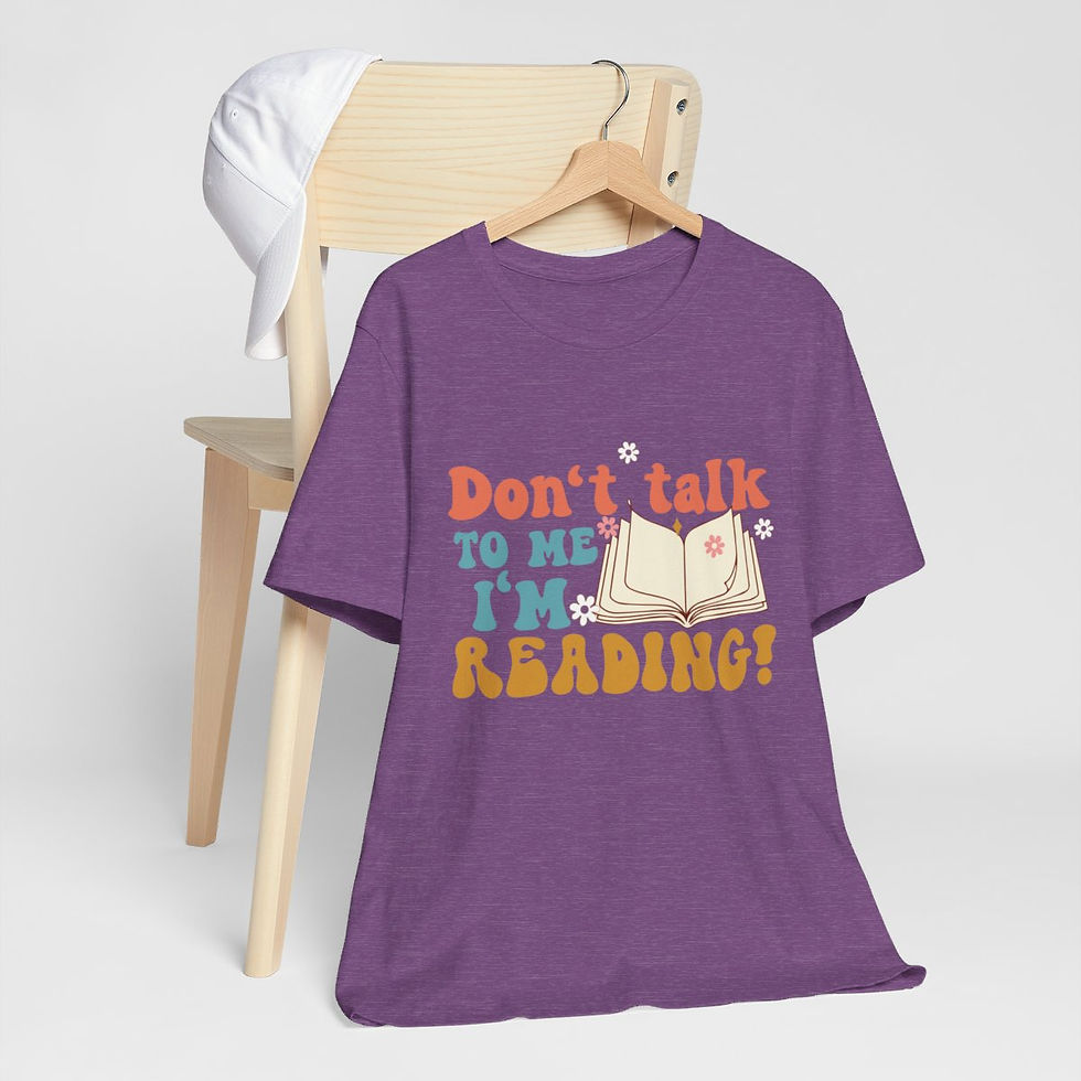 Thumbnail: Book Lover T-Shirt Don't Talk to Me I'm Reading Retro Art Tee Thoughtful Gifts